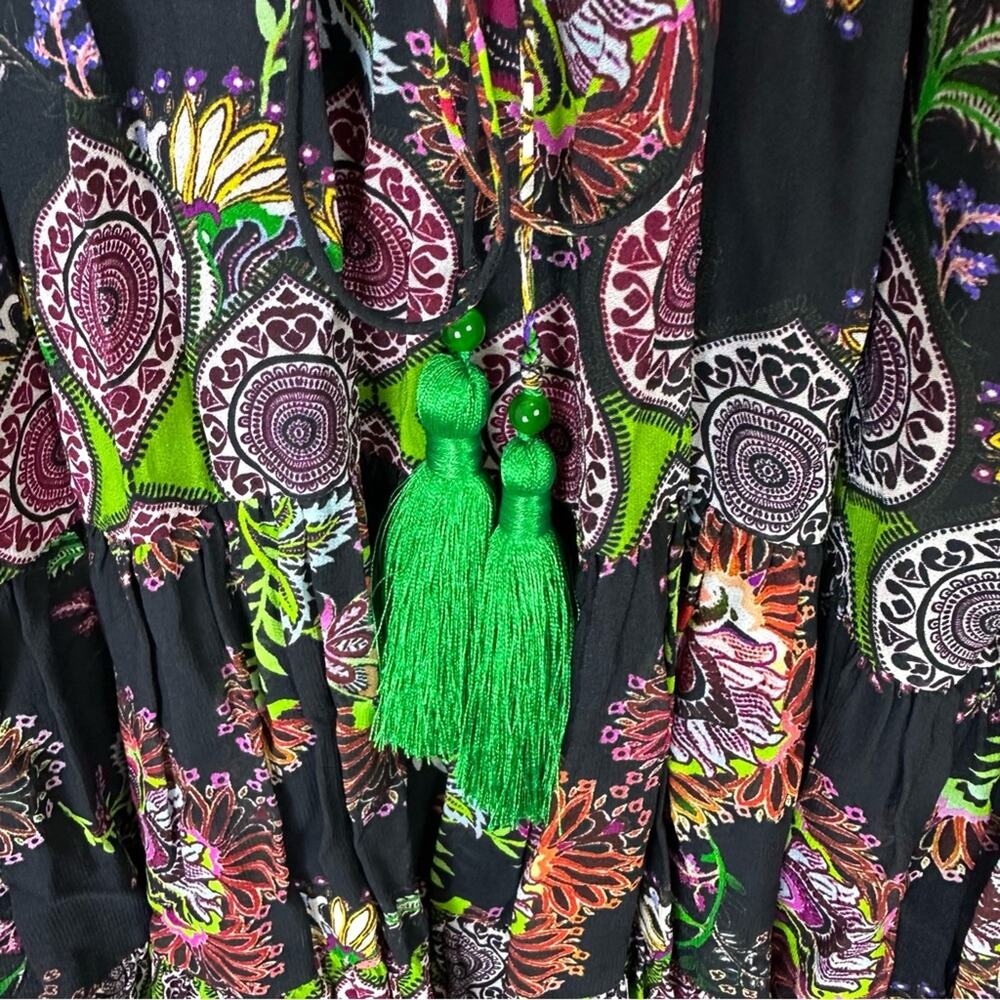 Alexis Holli Floral Mini Dress in Midnight Bloom Black Multicolor XS New - Picture 8 of 12